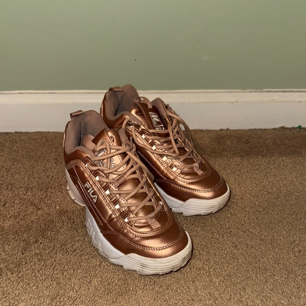 Fila Metallic Bronze Sneakers